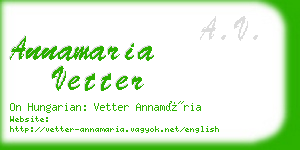 annamaria vetter business card